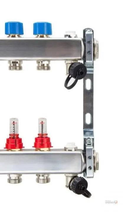 Edelstahlverteiler für FBH mit 2 Heizkreisen Heizsysteme Löschmann