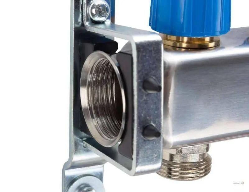 Edelstahlverteiler für FbH mit 5 Heizkreisen Heizsysteme Löschmann