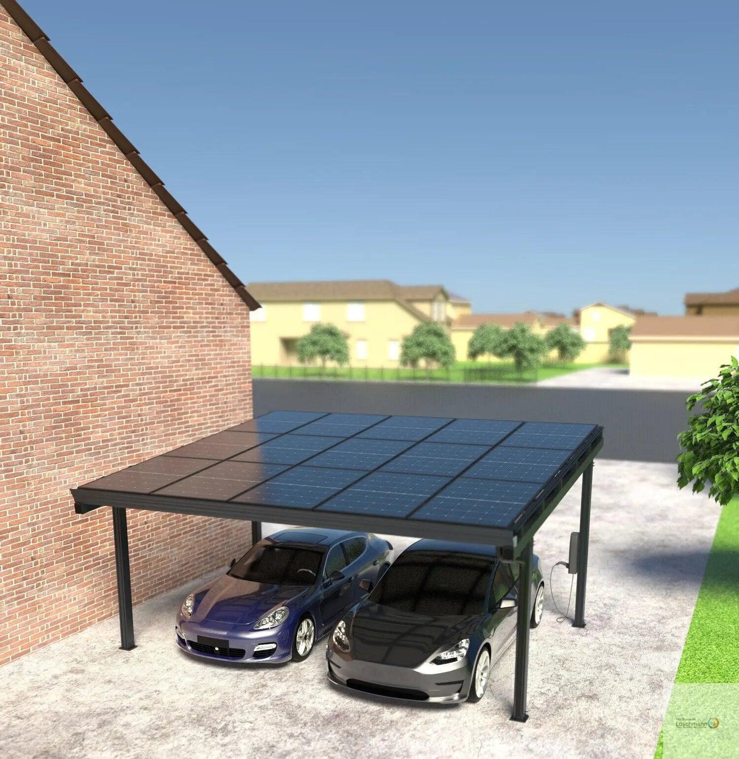 Solar- Doppelcarport Heizsysteme Löschmann