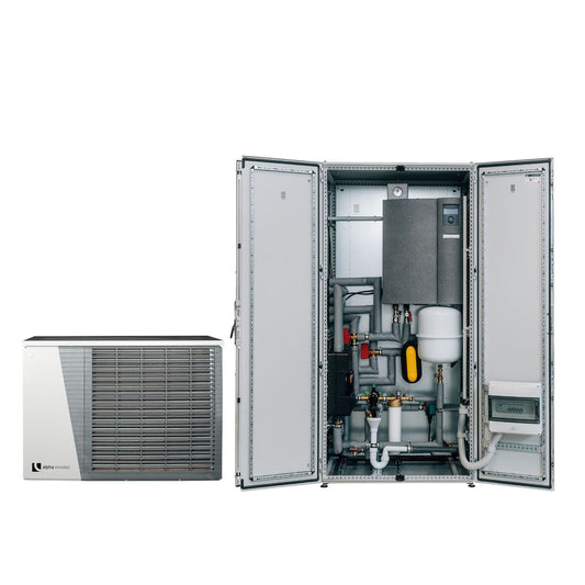 ThermCube Hybrid All-in-One Luft-Wasser Wärmepumpen System Speicheranschluss links