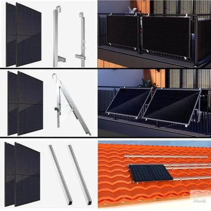 Balkonkraftwerk 600W + Untergestell (Hochkant-Montage) Heizsysteme Löschmann