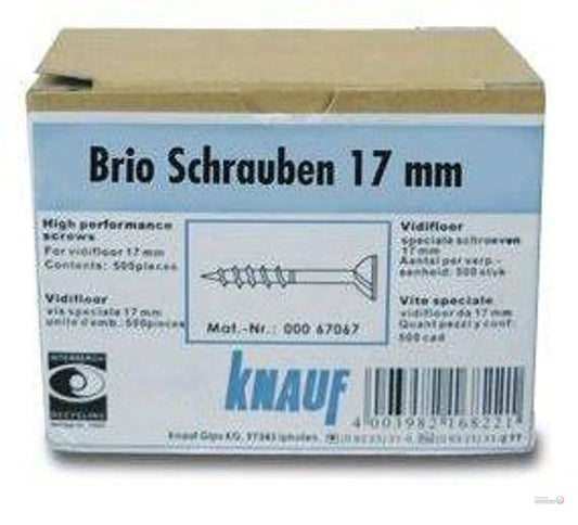 Knauf Brio Schrauben 17 mm für Trockenestrich 18 mm, 500 Stück Knauf