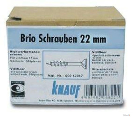 Knauf Brio Schrauben 22 mm für Trockenestrich 23 mm, 500 Stück Knauf