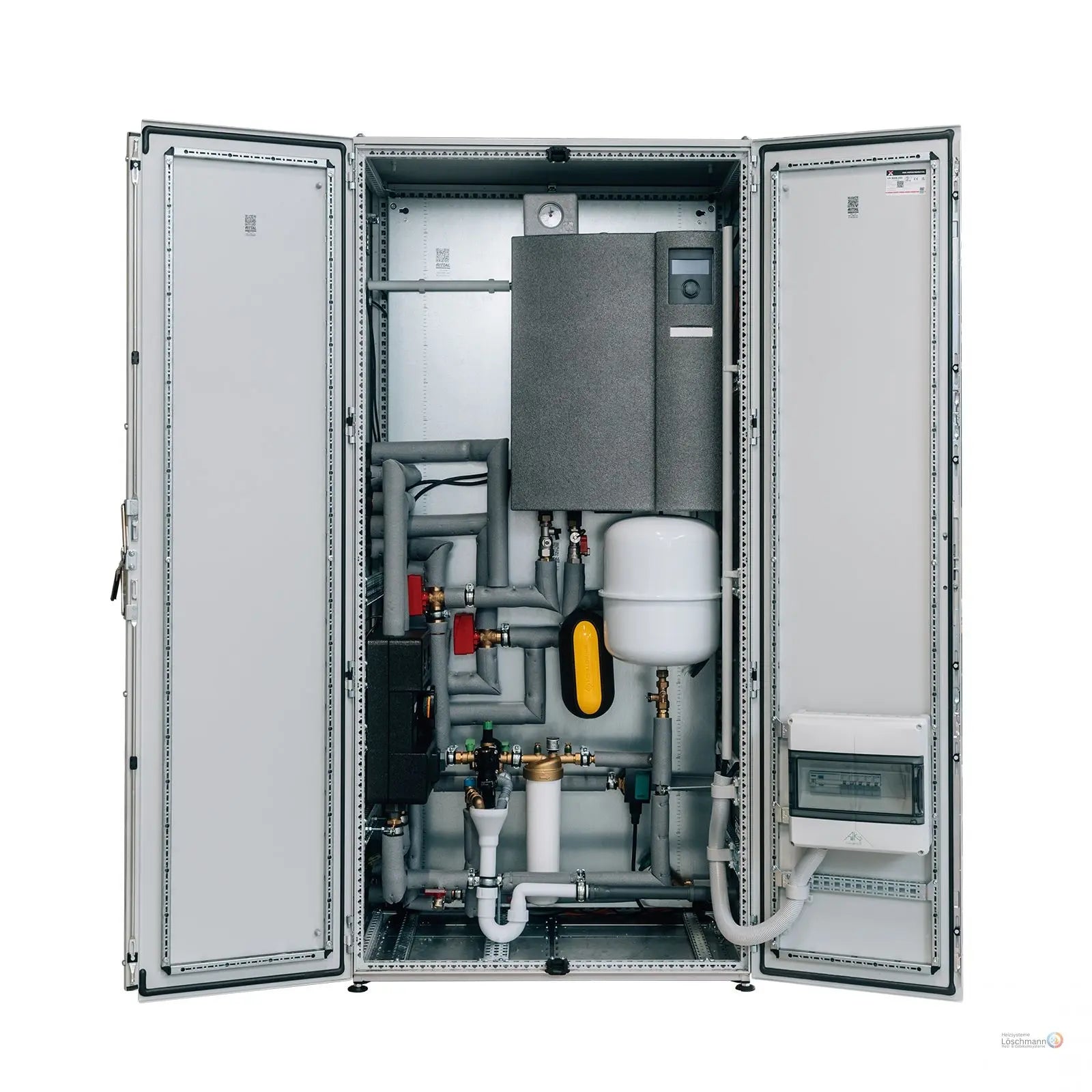 ThermCube Hybrid All-in-One Luft-Wasser Wärmepumpen System Speicheranschluss links - Heizsysteme Löschmann